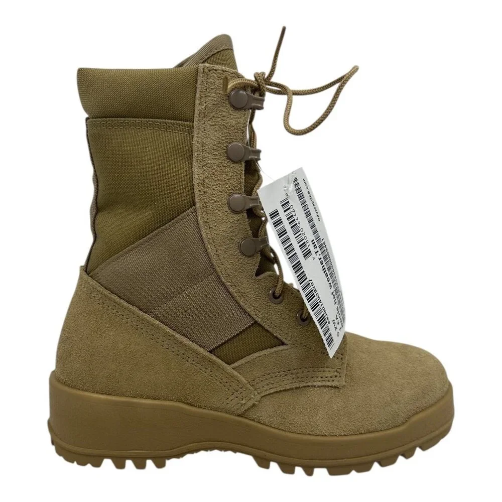 Odssey Mens SZ. 5.0 EW Combat Military Boots Tan Suede Hot Weather Tactical NWTS
